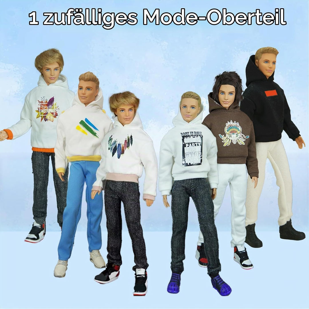 22 Fashion Kleidung und Zubehör Kompatibel mit 11.5 Zoll Boy Puppen, Enthält 7 Bekleidung 7 Paar Hos