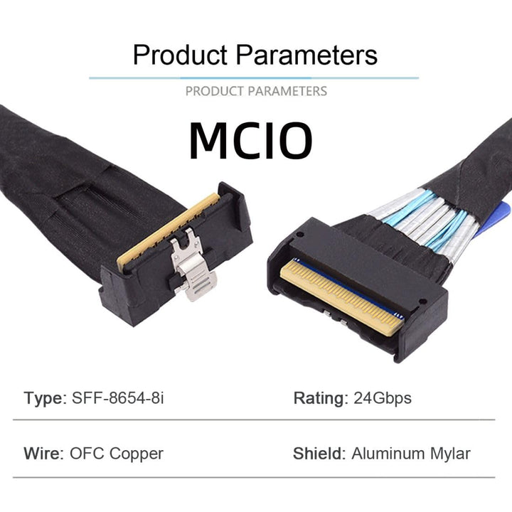chenyang PCI-E 5.0 MCIO 8i 74Pin Stecker zu Stecker 90 Grad Winkel nach oben SFF-TA-1016 Mini Cool E
