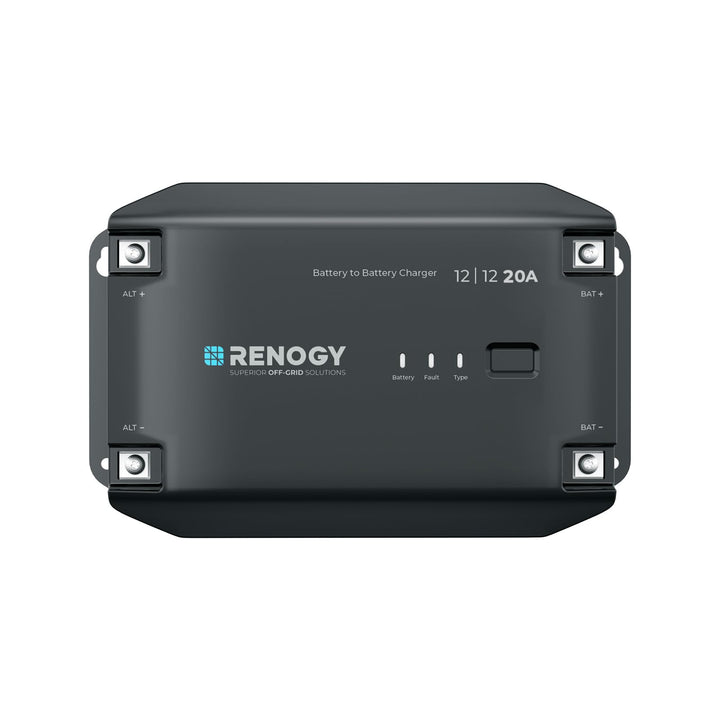 Renogy 20A DCDC Batterieladegerät, 12V Solarenergie Ladegerät, AGM, Flooded, Gel, and Lithium Batter