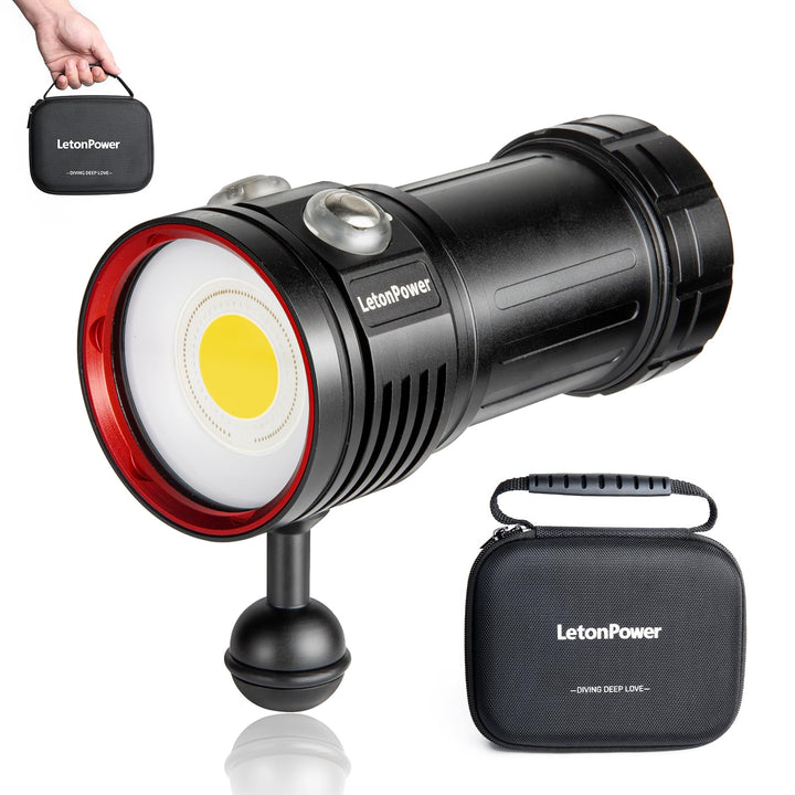Tauchlampe,LetonPower L12 8000Lumens Taschenlampe tauchen,100m Unterwasser tauchlampe, Unterwasser v