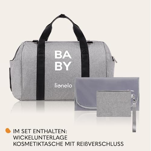 LIONELO Ida Kinderwagentasche, 2 interne Thermo-Taschen für Flaschen, Tasche für Feuchttücher, Wicke