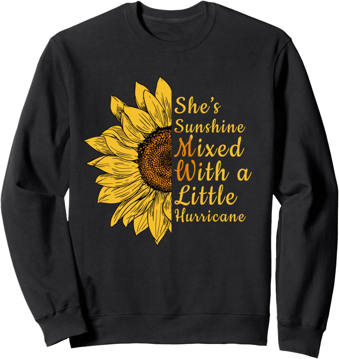 Sunflower Sunshine Hurricane Girl Birthday Gift Womon Sweatshirt