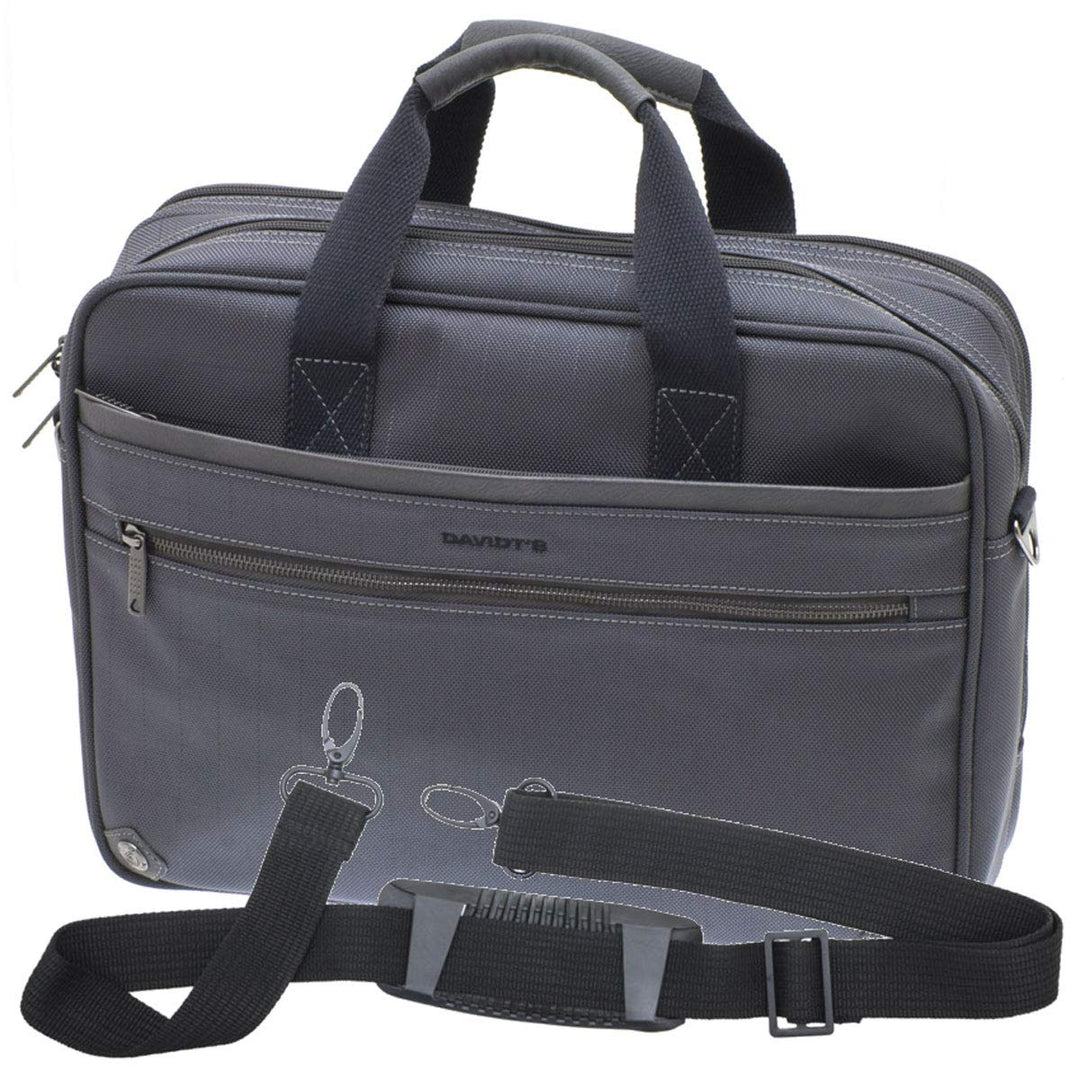 Akten Arbeits Umhänge Tasche 40 x30x11cm Gross Grau Anthrazit Davidts Bowatex