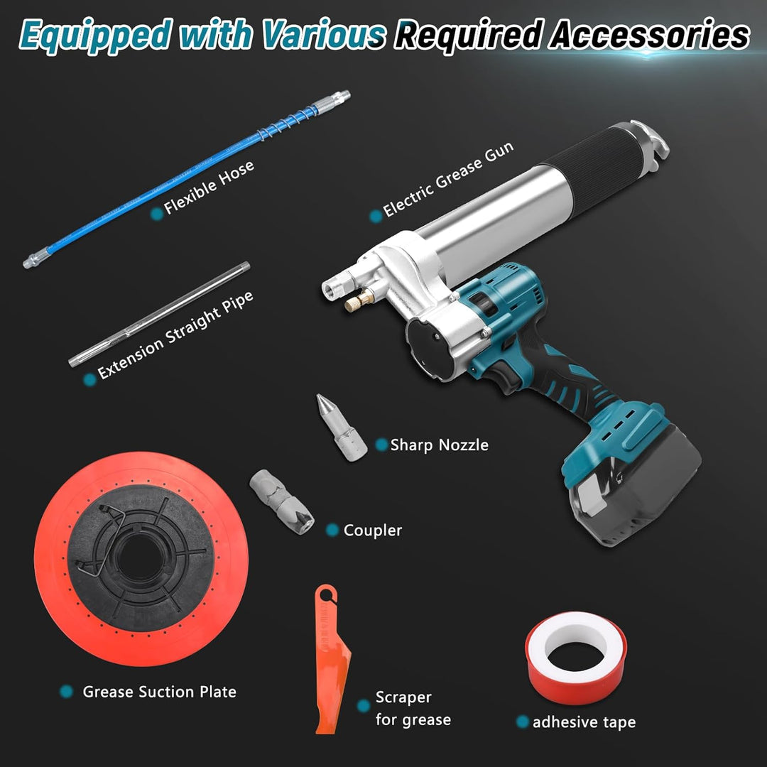 Schnurlose Fettpresse Kompatibel für Makita 18V Akku, Bürstenlose 13000 PSI Professionelle Elektrisc