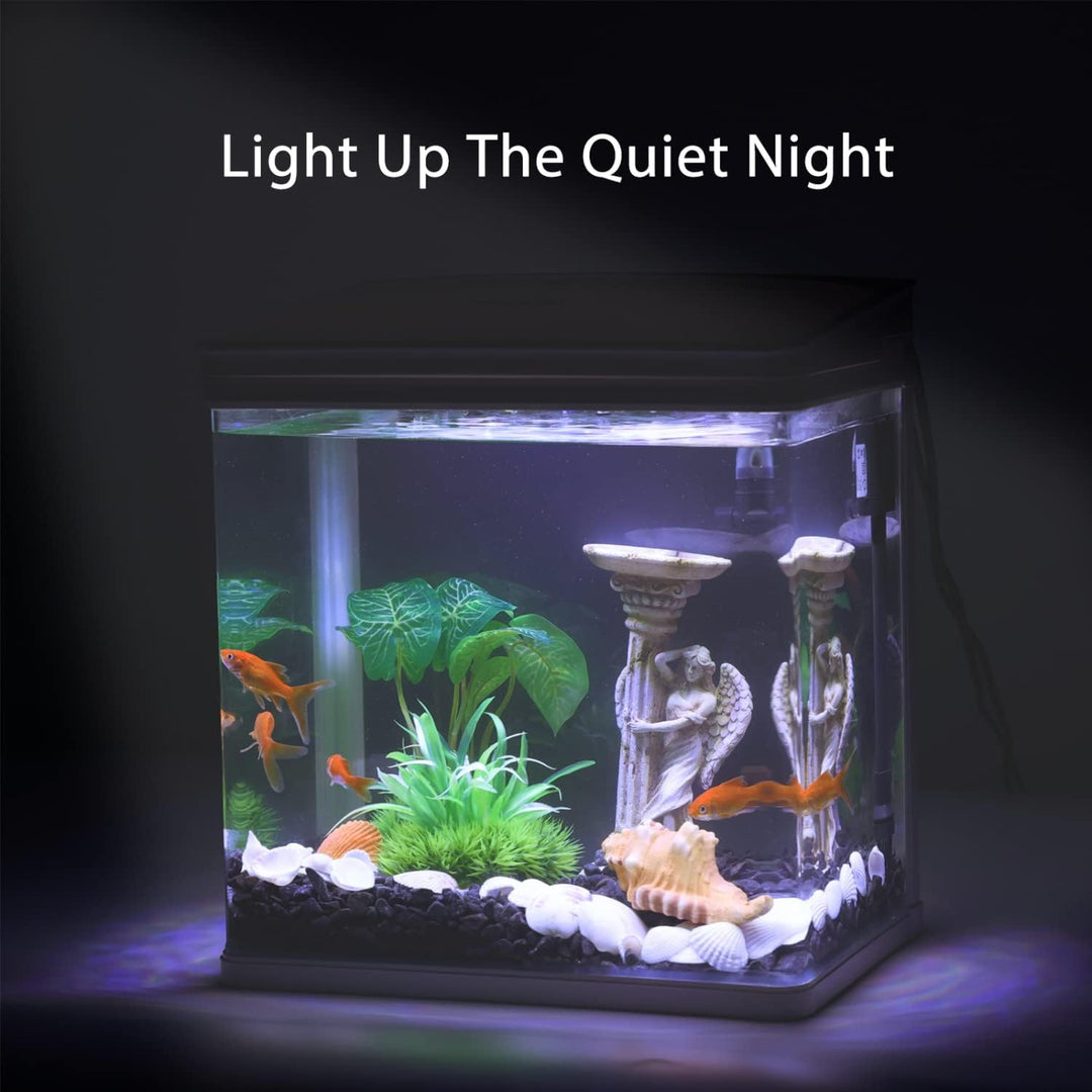 Nobleza - 7L Mini Aquarium Komplettset, Nano Aquarium Stabiles Einsteigerbecken mit LED-Beleuchtung