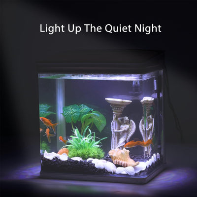 Nobleza - 7L Mini Aquarium Komplettset, Nano Aquarium Stabiles Einsteigerbecken mit LED-Beleuchtung