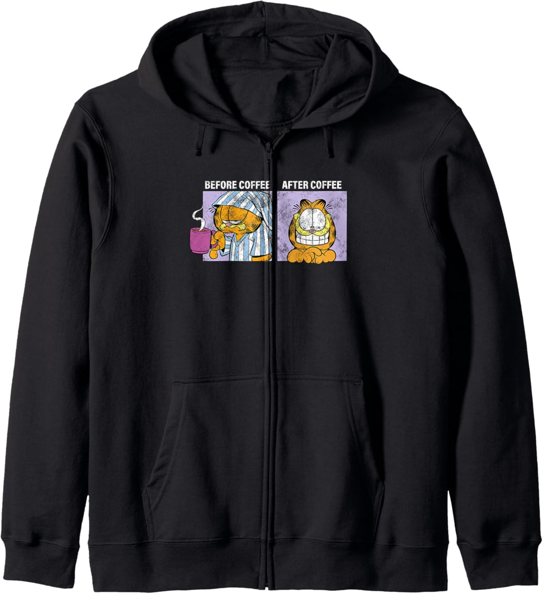 Garfield Before Coffee & After Coffee Kapuzenjacke