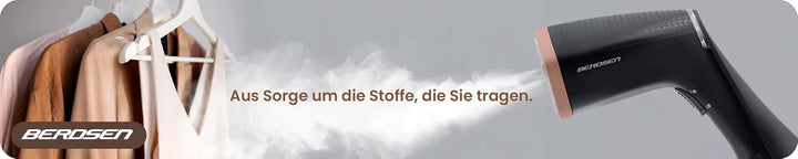 Berdsen Dampfglätter 1600W - Dampfbügeleisen Steamer - Dampfstoss 26 g/min - 230 ml Wassertank - Auf