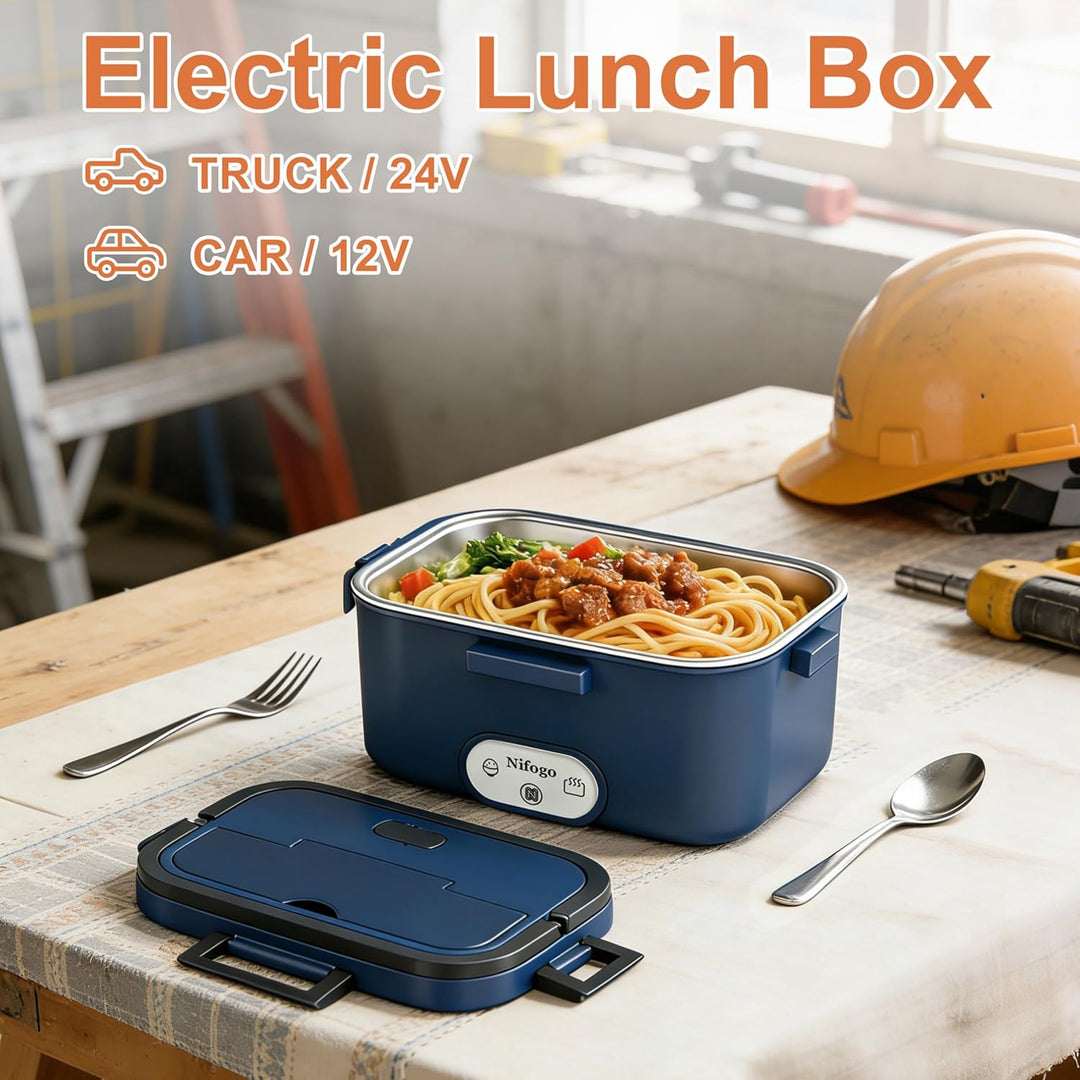 Nifogo Elektrische Lunchbox 100W für Auto/Lkw/Büro Beheizbare Lunchbox 12V/24V/230V Electric Lunch B