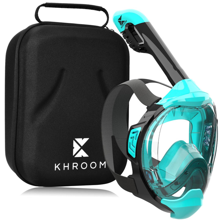 Khroom Schnorchelmaske Erwachsene & Kids ab 3 Jahre | CO2 sicher | Vollgesichtsmaske mit Easy-Breath