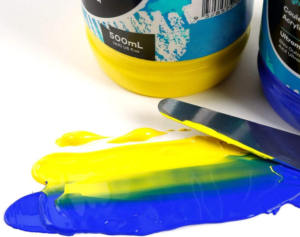 Mont Marte Signature Acrylfarben-Set, 500 ml, halbmattes Finish, 12 leuchtende Farben, geeignet für