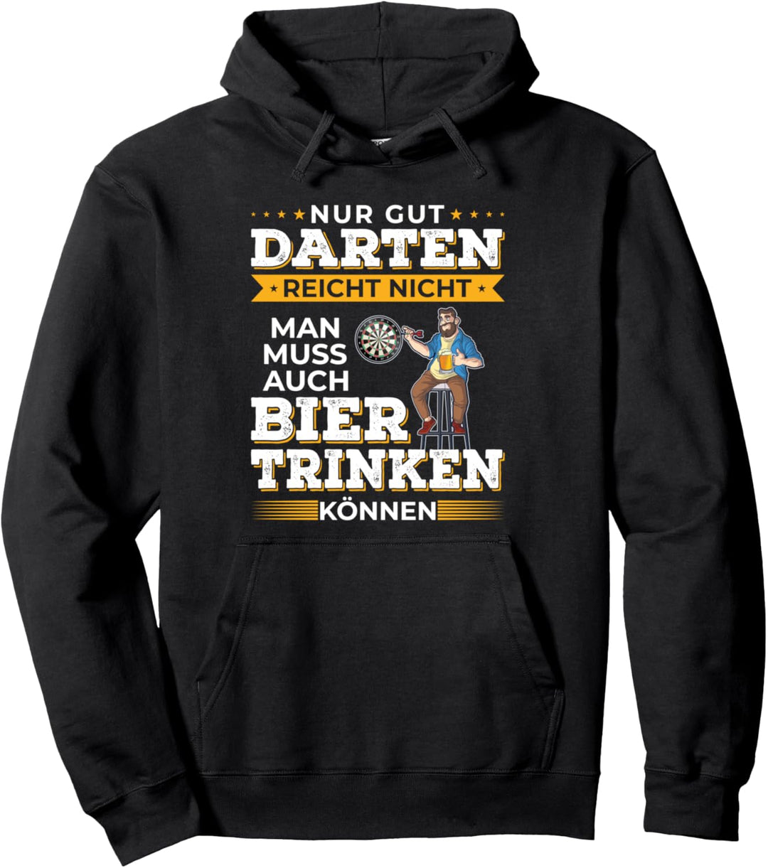 Nur Gut Darten Reicht Nicht Lustiges Dart Pullover Hoodie