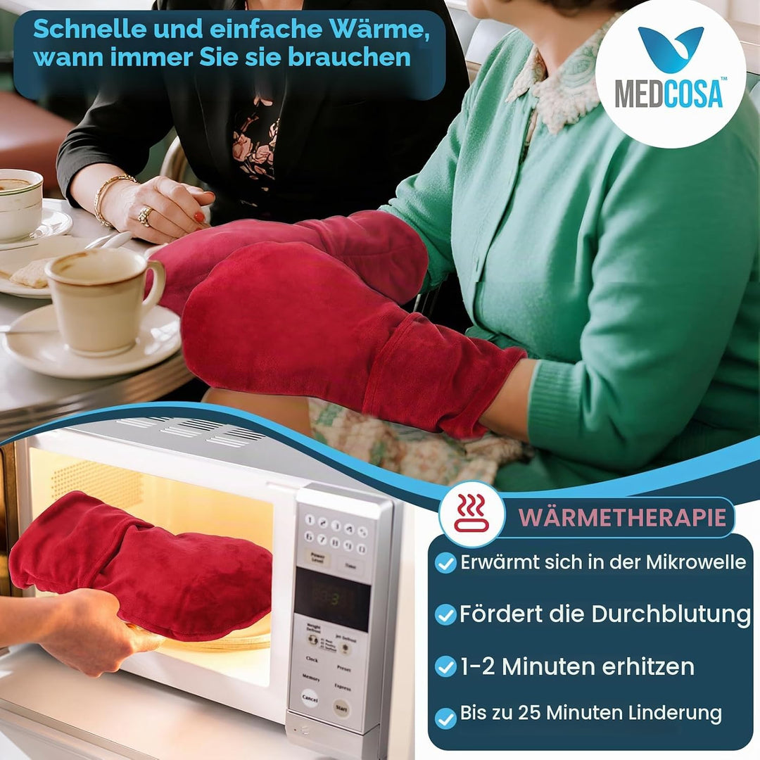 Medcosa Beheizte Wärmehandschuhe | Wärmetherapie bis in die Fingerspitzen | Langlebige wärmende Fäus