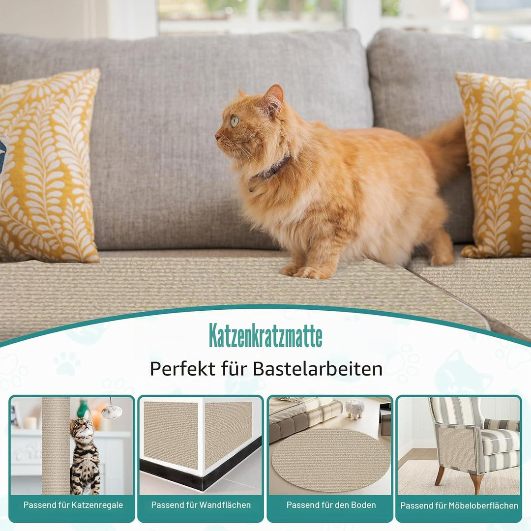 Kratzteppich selbstklebend Kratzmatte Katze Sofa Kratzbretter Katze Wand Kratzbrett Katzen Katzenwan