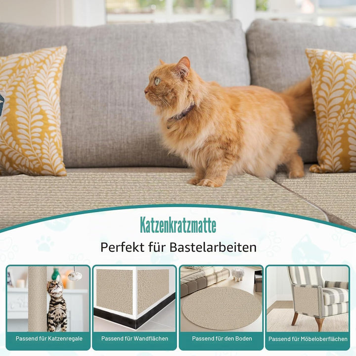 Kratzteppich selbstklebend Kratzmatte Katze Sofa Kratzbretter Katze Wand Kratzbrett Katzen Katzenwan