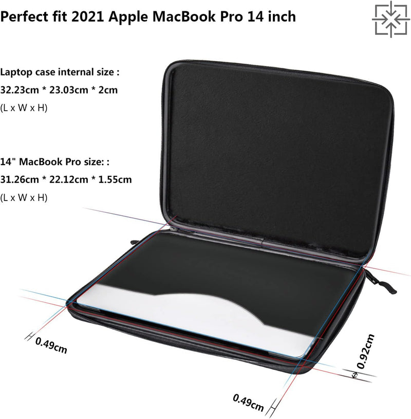 Smatree Hartschalen Tasche Kompatibel mit 14,2-Zoll MacBook Pro M1 2023/2021, MacBook Pro schützend