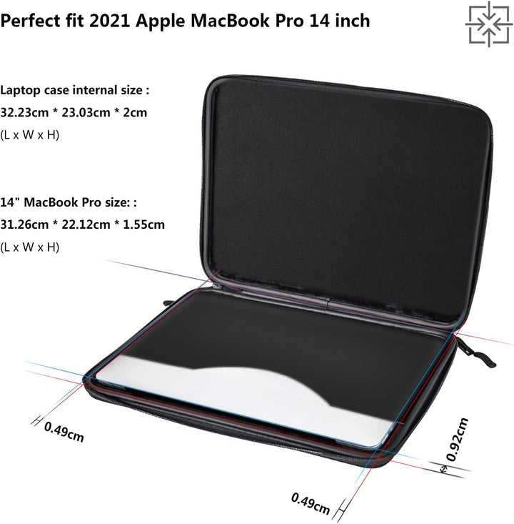 Smatree Hartschalen Tasche Kompatibel mit 14,2-Zoll MacBook Pro M1 2023/2021, MacBook Pro schützend