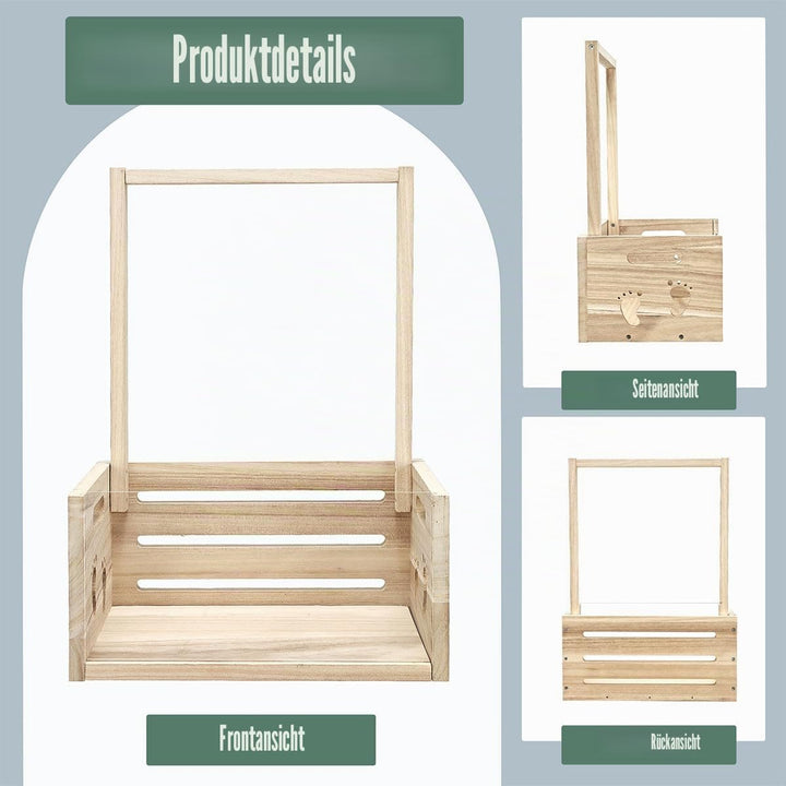 Duschkisten-Schrank aus Holz mit transparenter Acrylfront und Kleiderstange, geschlechtsneutraler Wi