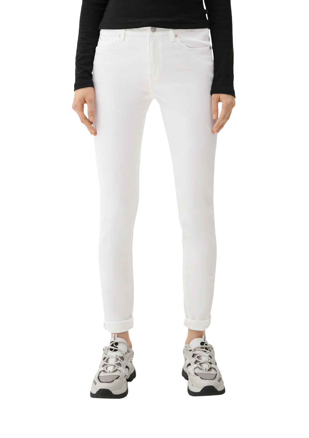 Q/S by s.Oliver Damen Jeans-Hose, Skinny Leg 34W / 32L Weiss, 38W / 30L