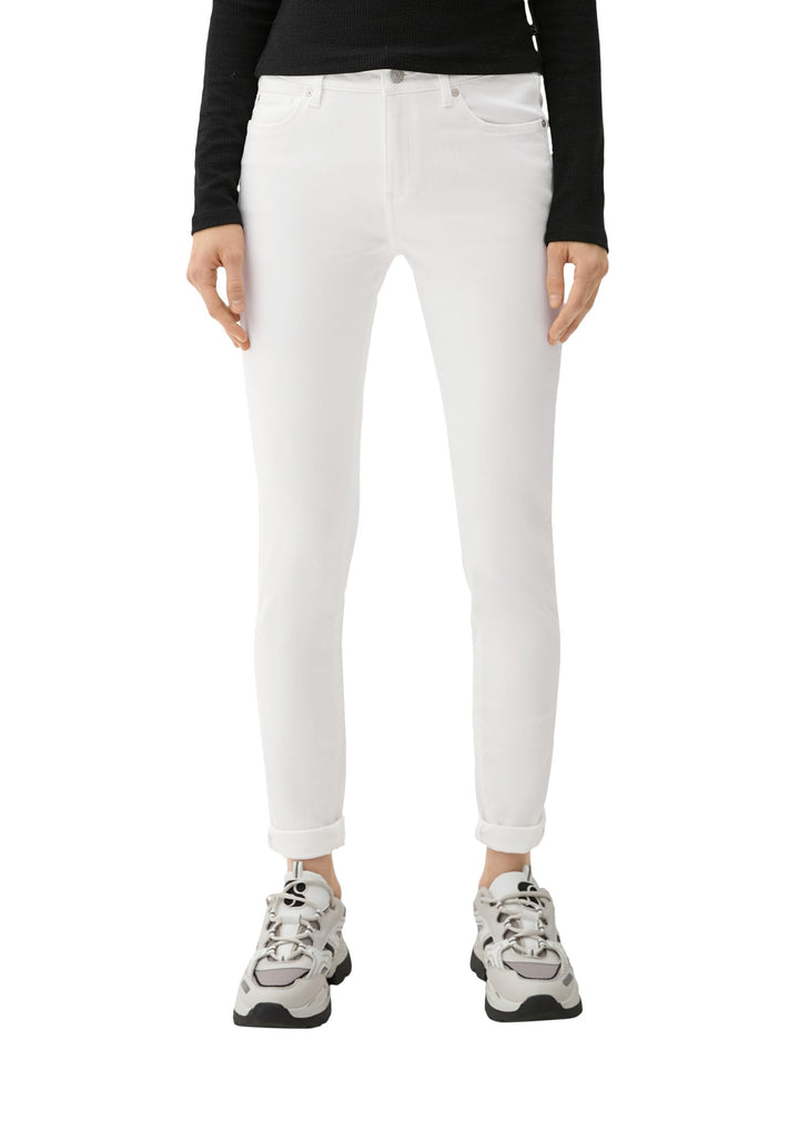 Q/S by s.Oliver Damen Jeans-Hose, Skinny Leg 34W / 32L Weiss, 38W / 30L
