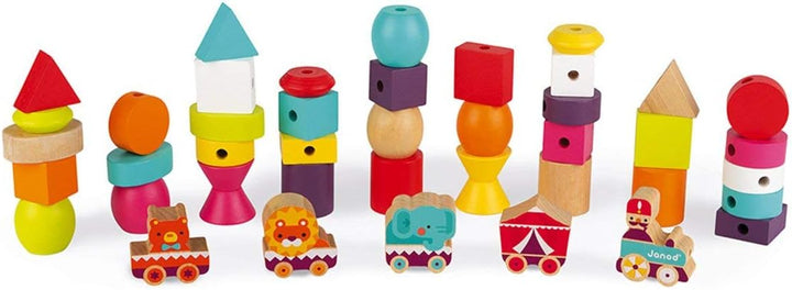 Janod J05314 Beads, Multicoloured Zirkus, Zirkus