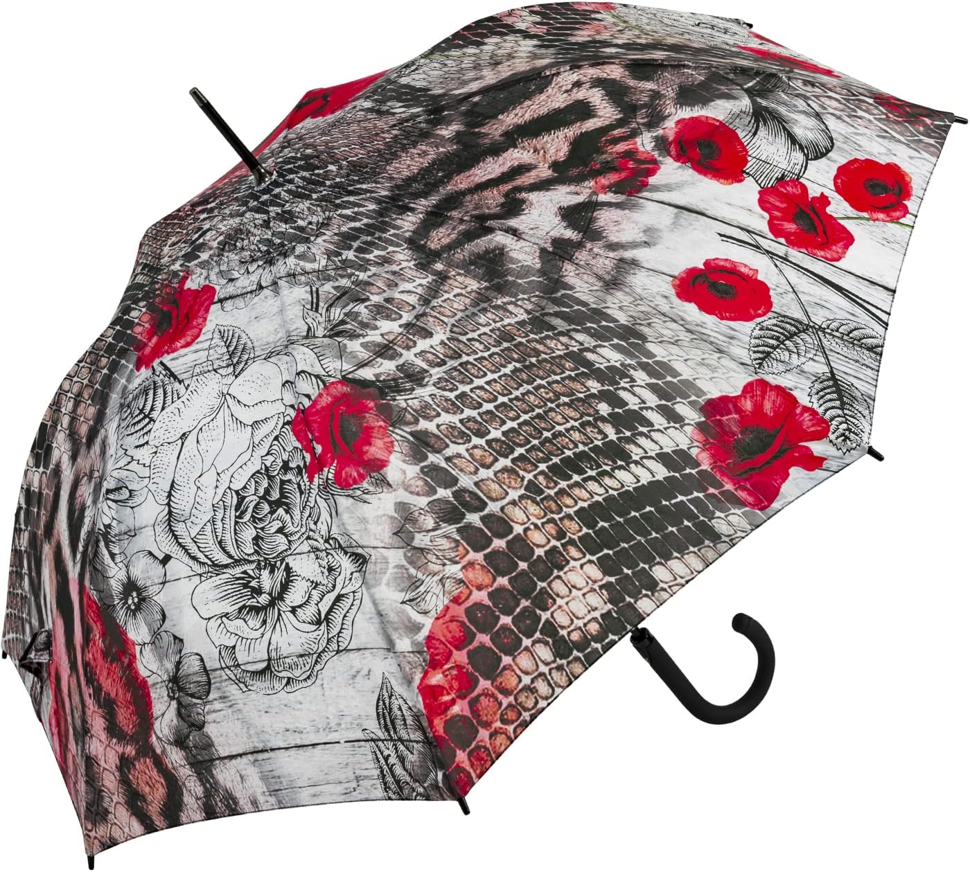 Alpenkuh Stockschirm - Lustiger Regenschirm Mit Kuh-Motiven Für Damen