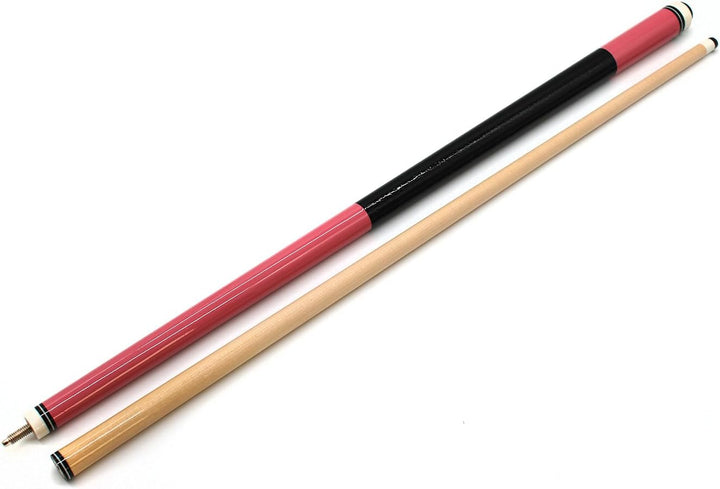 Billard Queue Set Komplettset Pink, 148cm Queue mit Köcher, Handschuh und Kreide