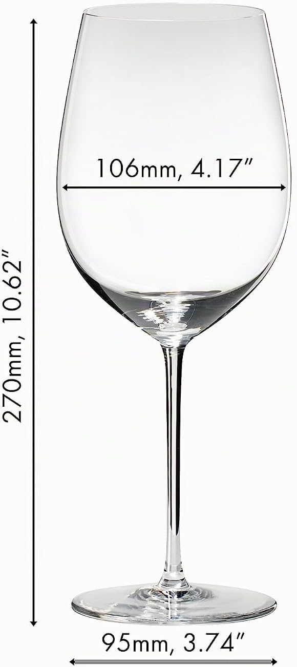 RIEDEL Rotweinglas, Für Rotweine wie Bordeaux Grand Cru, 860 ml, Kristallglas, Sommeliers, 4400/00