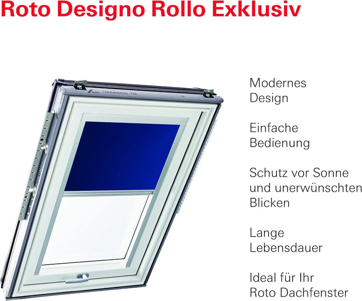 Original Roto Rollo Exclusiv ZRE für Roto Dachfenster Tageslichtrollo Führungsschiene Silber Für Rot