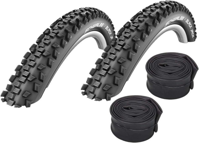 Velo.Set 2 x Schwalbe Black Jack Fahrrad Reifen // 54-559 (26×2,1&