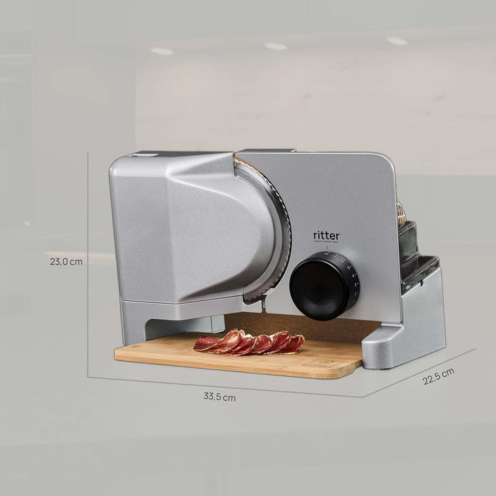 ritter varido 5 Elektrischer Allesschneider & Brotschneidemaschine aus Metall mit ECO-Motor, Made in