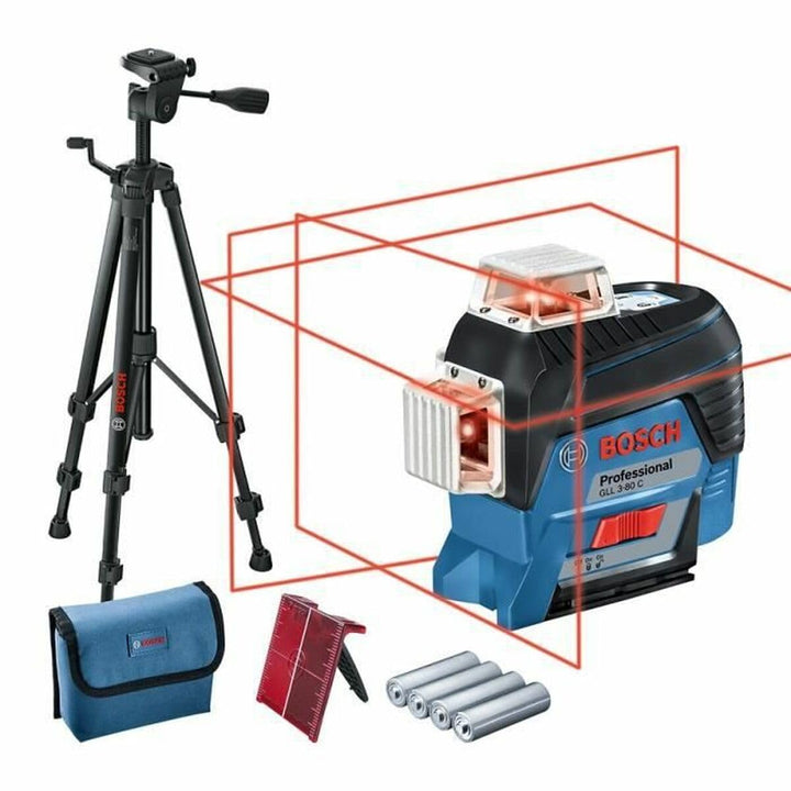 Bosch Professional Linienlaser GLL 3-80 C (m. App-Funktion, roter Laser, Innenbereich, max. Arbeitsb
