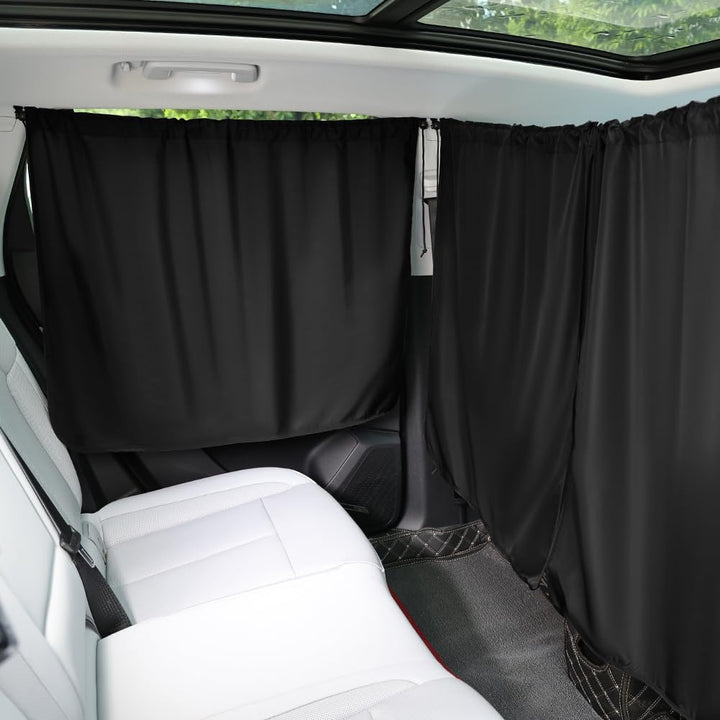 Auto-Trennvorhang, 140 x 80 cm Trennvorhang Set, Abnehmbarer Auto-Sonnenschutz, Verstaubarer Auto-Si