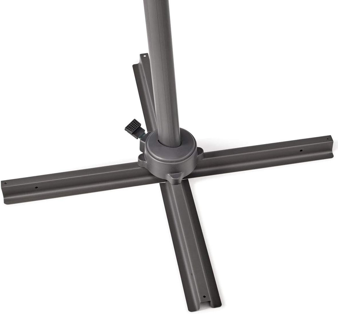 SVITA Sonnenschirm Ø 300 cm Aluminium-Ampelschirm mit Ständer und Kurbel, 360° Hebel-Konstruktion, k