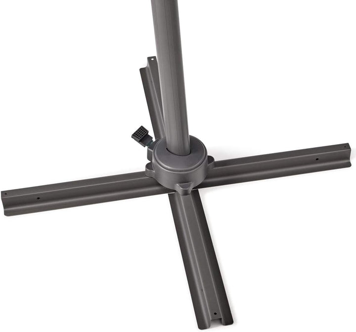 SVITA Sonnenschirm Ø 300 cm Aluminium-Ampelschirm mit Ständer und Kurbel, 360° Hebel-Konstruktion, k