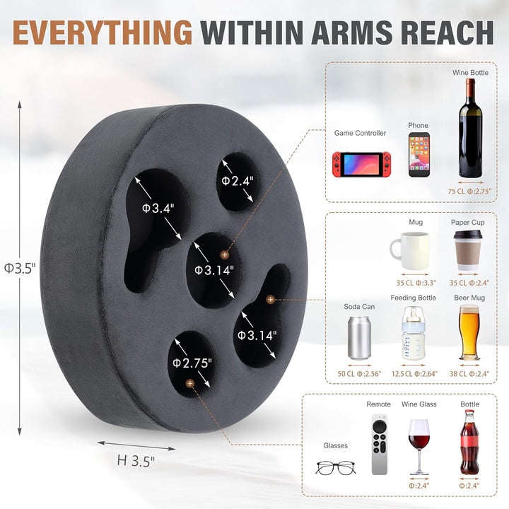INNO STAGE Couch Cup Holder Getränkehalter, Sofa Getränkehalter Kissen, Abnehmbare und Washbare Kiss