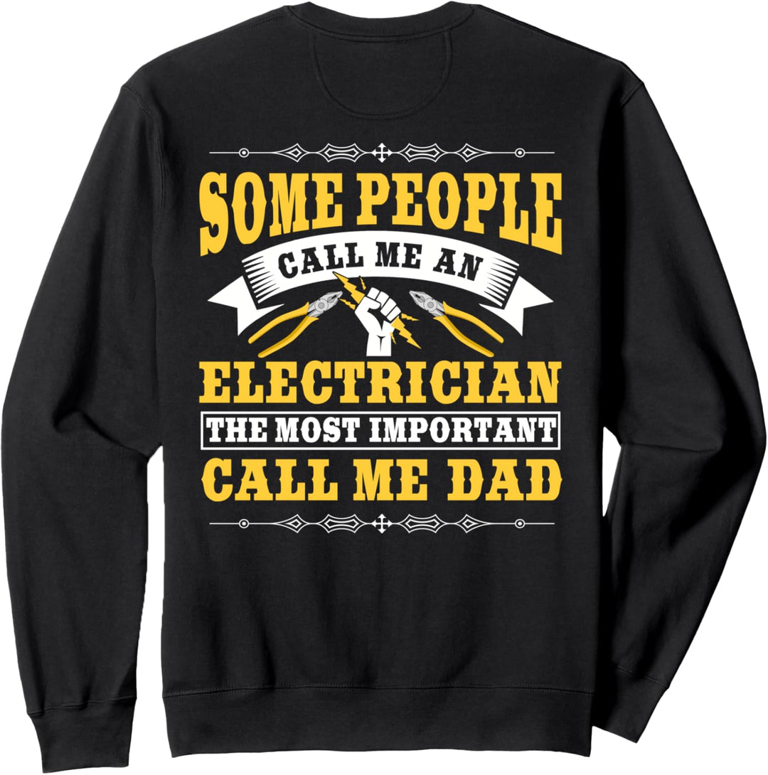 Elektriker Papa Design auf der Rückseite der Kleidung Sweatshirt