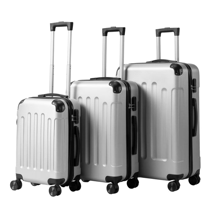 Bonnlo Kofferset 3 Teilig, Hartschale Koffer Set, Reisekoffer mit 4 Rollen, ABS-Trolley M-L-XL, mit
