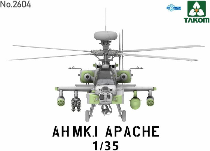 TAKOM 2604 AH MK. I Apache Attack Helicopter Kampfhubschrauber Massstab 1:35 Modellbau