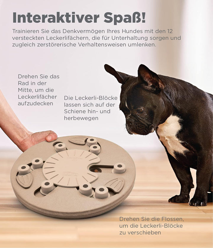 Outward Hound Nina Ottosson Dog Worker - Interaktives Hundespielzeug für Leckerlis - Hellbraun Level