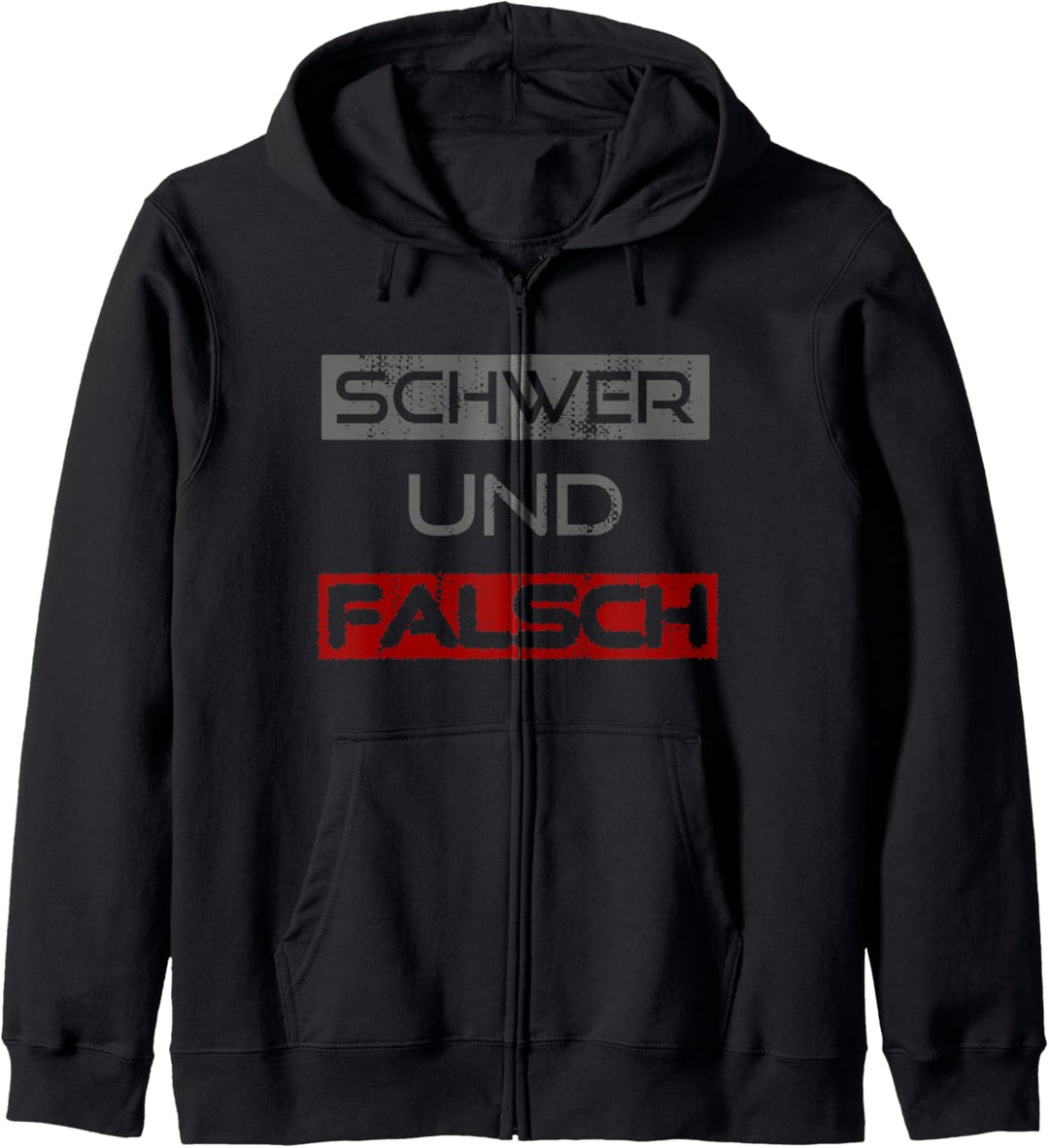 SCHWER und FALSCH Sprüche Bodybuilding Trainings Fitness Kapuzenjacke
