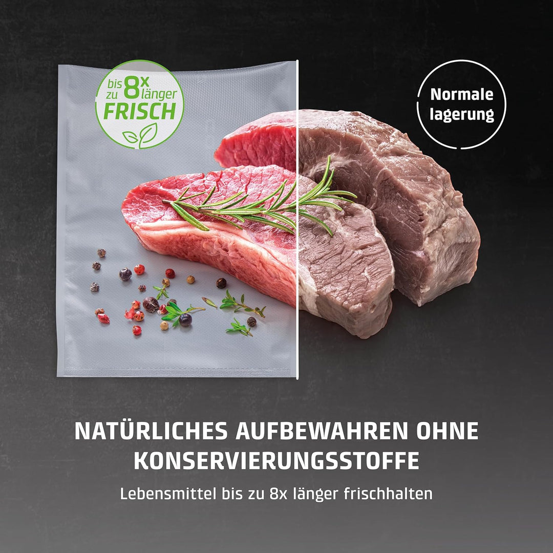 CASO Profi- Folienrollen 25x600 cm / 2 Rollen, für alle Vakuumierer, BPA-frei, sehr stark &amp; reissfes