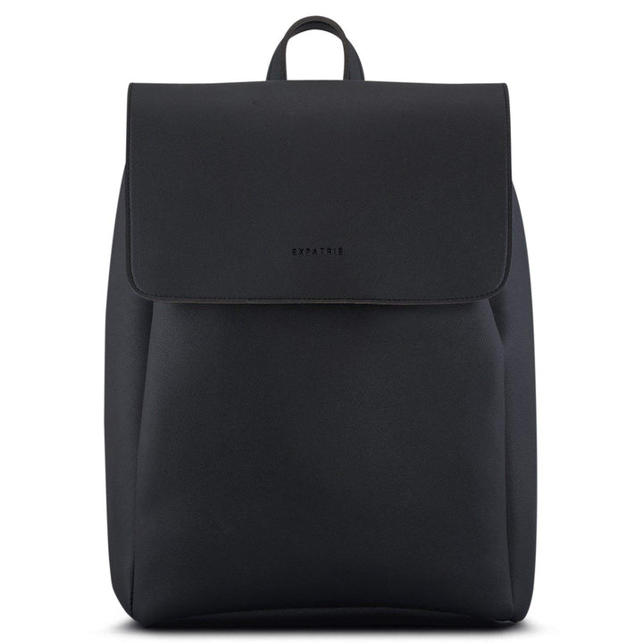 Expatrié Rucksack Damen Elegant Schwarz - Noelle - Moderner Lederrucksack Für City, Business, Uni -