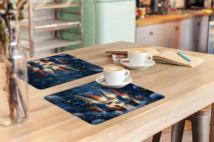 KitchenYeah© Platzsets Abwaschbar 6-Teilig 45x30 cm Tischsets Platzdeckchen rutschfeste Platzset Unt