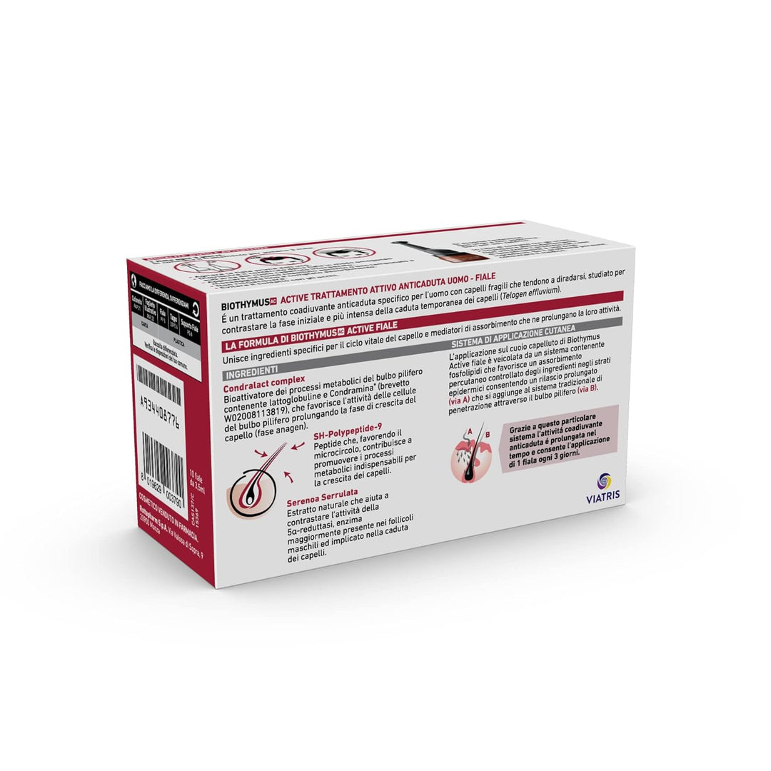 Biothymus Ac Active Aktive Anti-Fall-Behandlung für Herren, intensive Formel mit verlängerter Wirkun