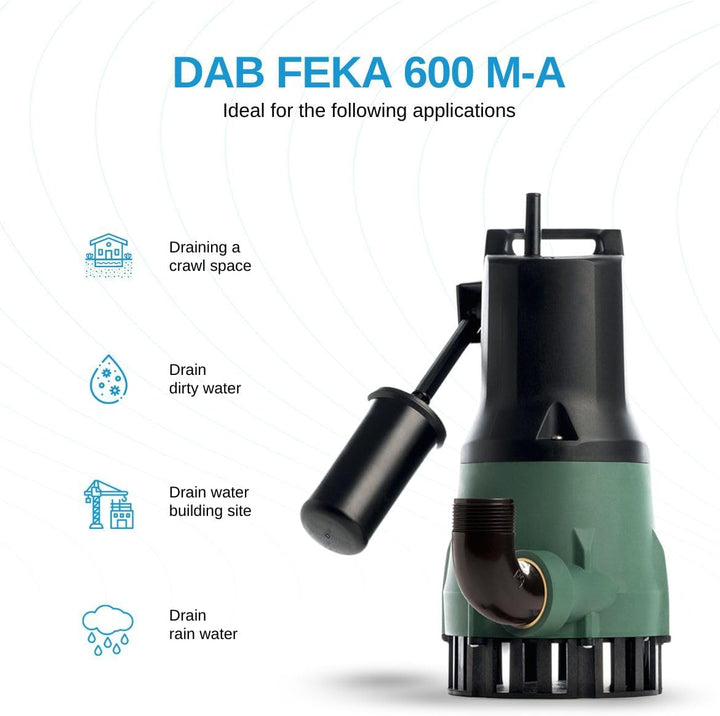 DAB FEKA 600 MA 0,70 HP Abwasserpumpe mit Feststoffen