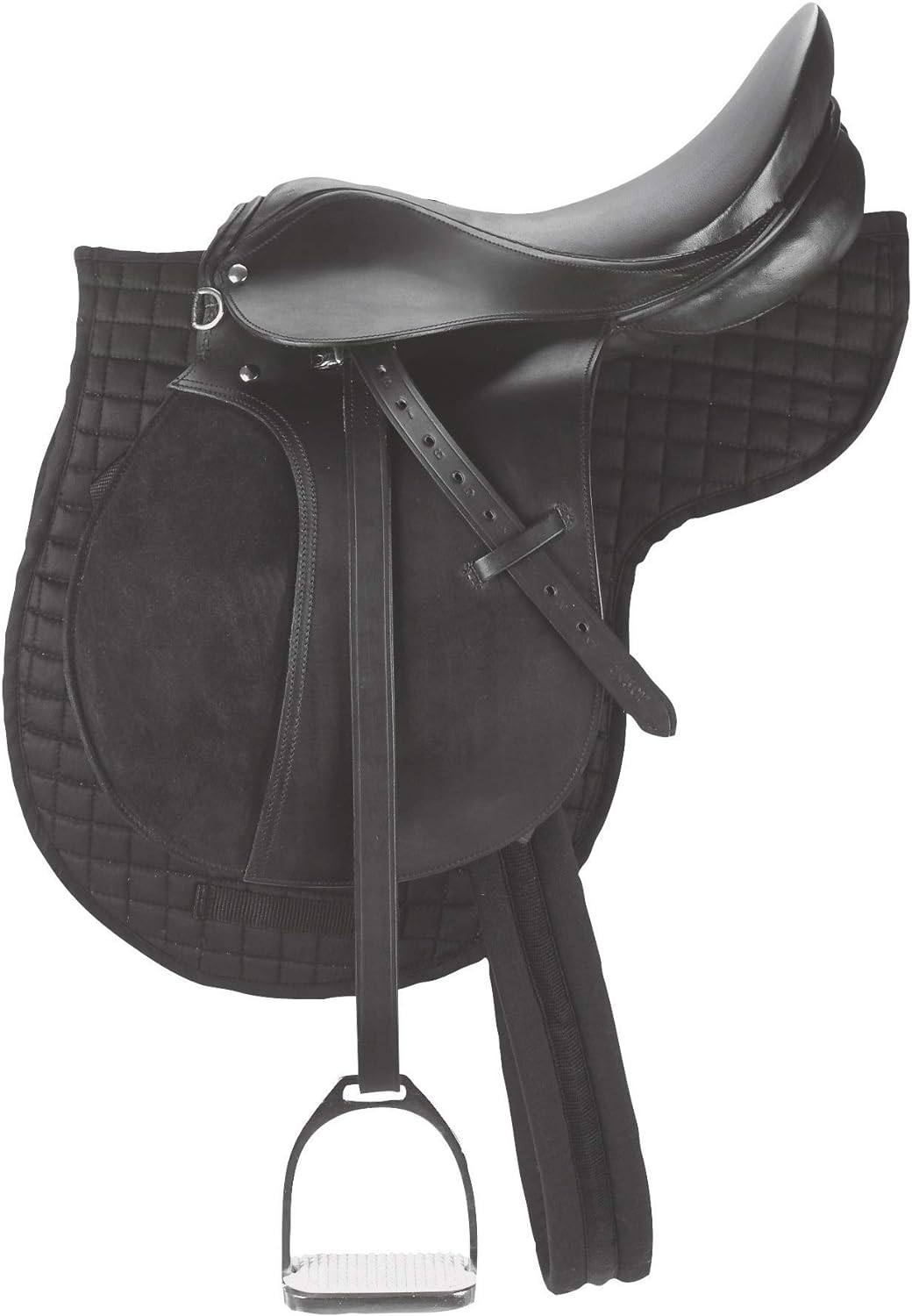 Kerbl 32196 Sattelset Pony inklusiv Gurt, Decke, Steigbügel, -riemen, schwarz Schwarz Pony: 16,0 Zol