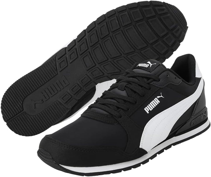 PUMA Men's St Runner Adult NlSneaker 37 EU V3 Black White, 37 EU V3 Black White