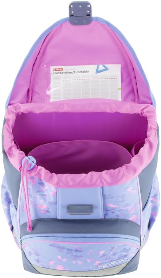 Herlitz Schulranzen Set 6-teilig Butterfly Paradise Ergonomische Ultraleichte Schultasche 1.Klasse J