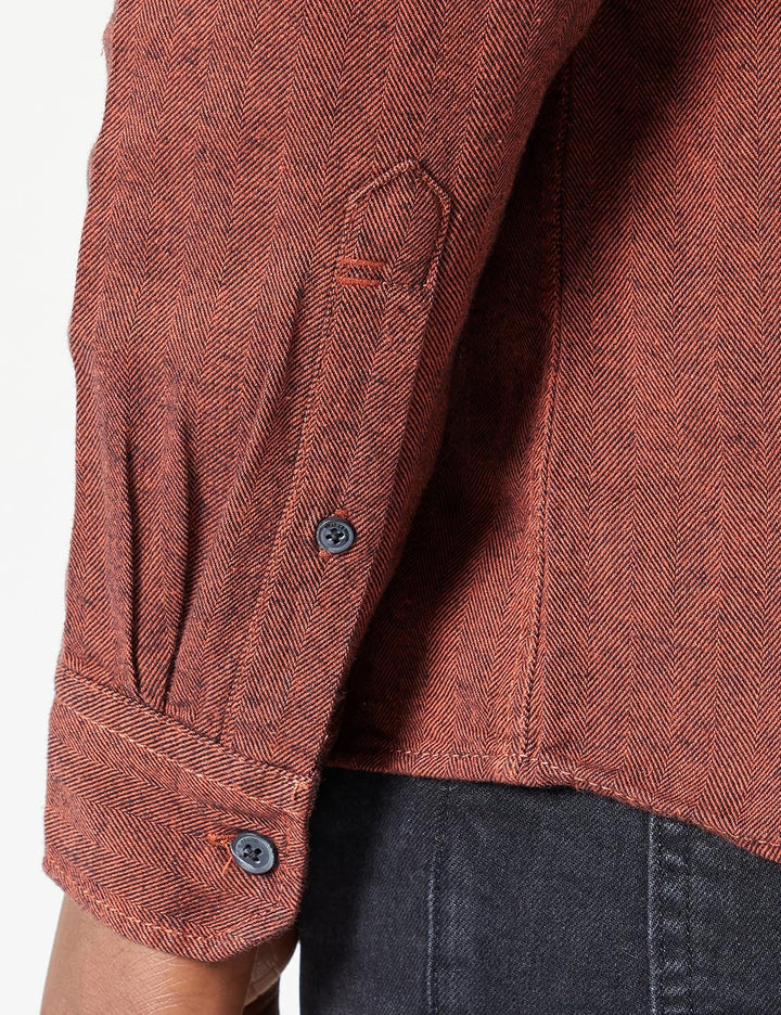 Blend Herren Woven Shirt L/S Hemd XXL 181350/Burnt Brick, XXL 181350/Burnt Brick